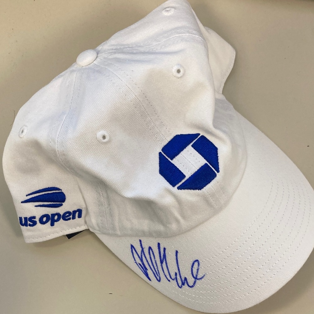 Patrick McEnroe signed US open tennis cap (2025 signature)